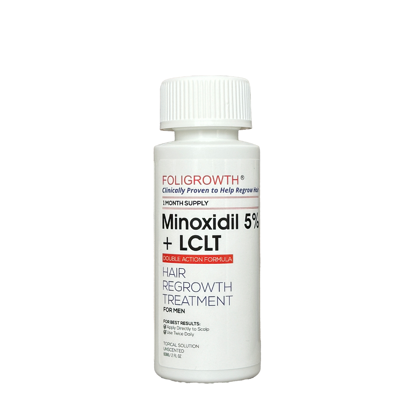 FOLIGROWTH Topical Hair/Beard growth treatment minoxidil 5%+LCLT