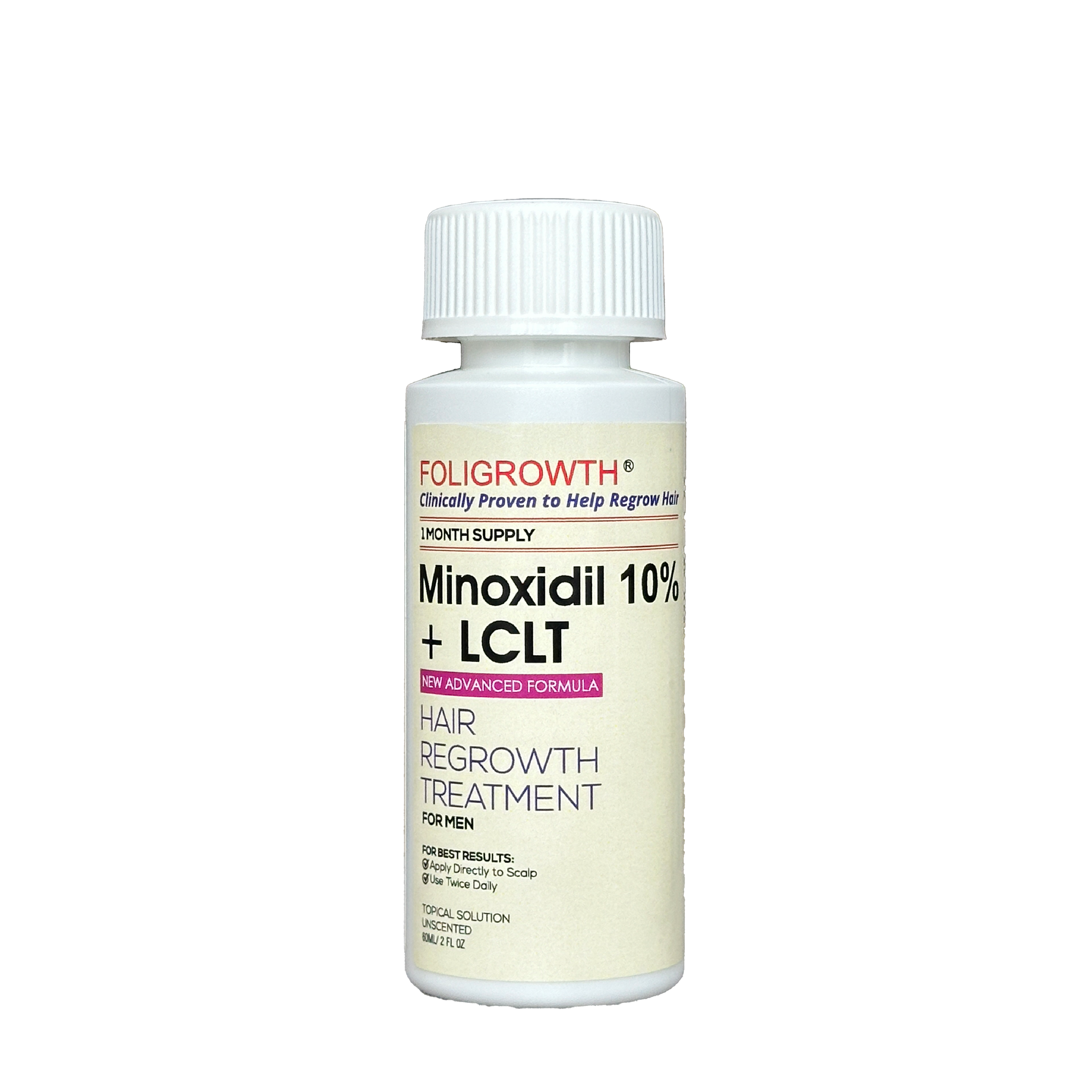 FOLIGROWTH Topical Hair/Beard growth treatment minoxidil 10%+LCLT – Foligrowth