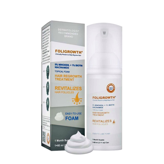 FOLIGROWTH Topical Foam hair growth treatment minoxidil 5%+ 1% Biotin, Niacinamide